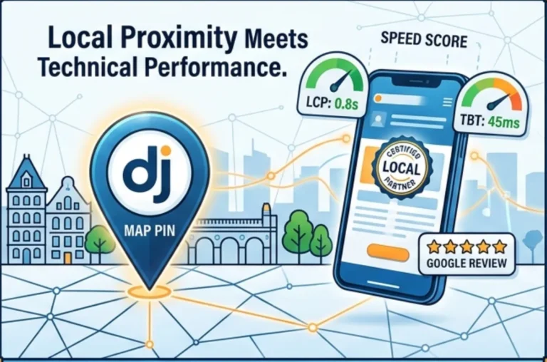 web designers near me albany saratoga with certified local partner badge and perfect mobile speed scores landscape featured image