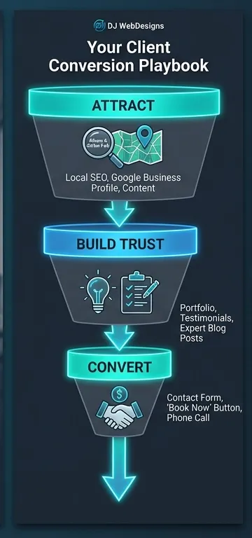 Graphic representation of clients conversion playbook