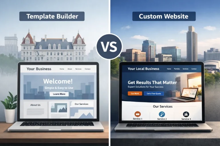Squarespace vs custom Wordpress website comparison for small businesses