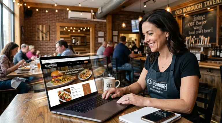 Fast-loading business website improving the user experience.